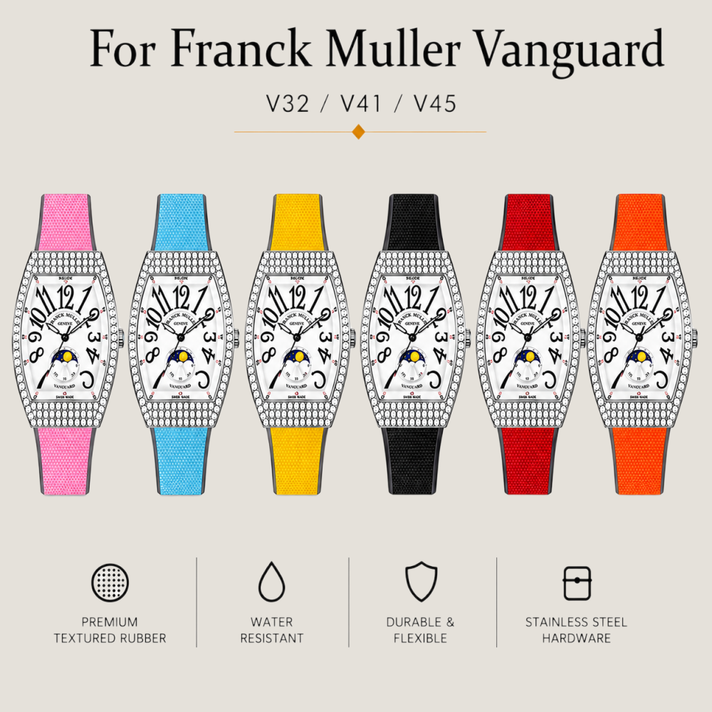 FKM Sailcloth Rubber Strap for Franck Muller Vanguard