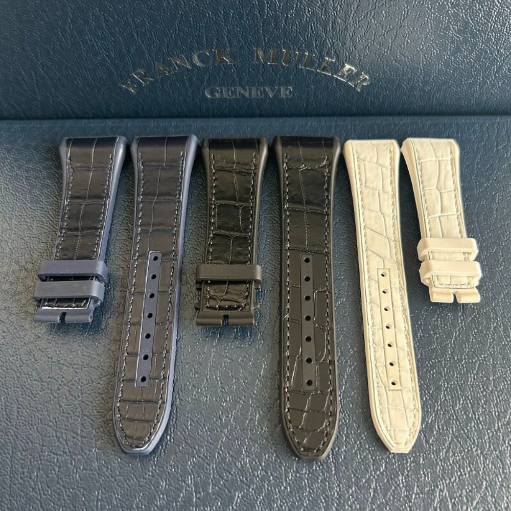 Hybrid Alligator & FKM Rubber Strap for Franck Muller Vanguard