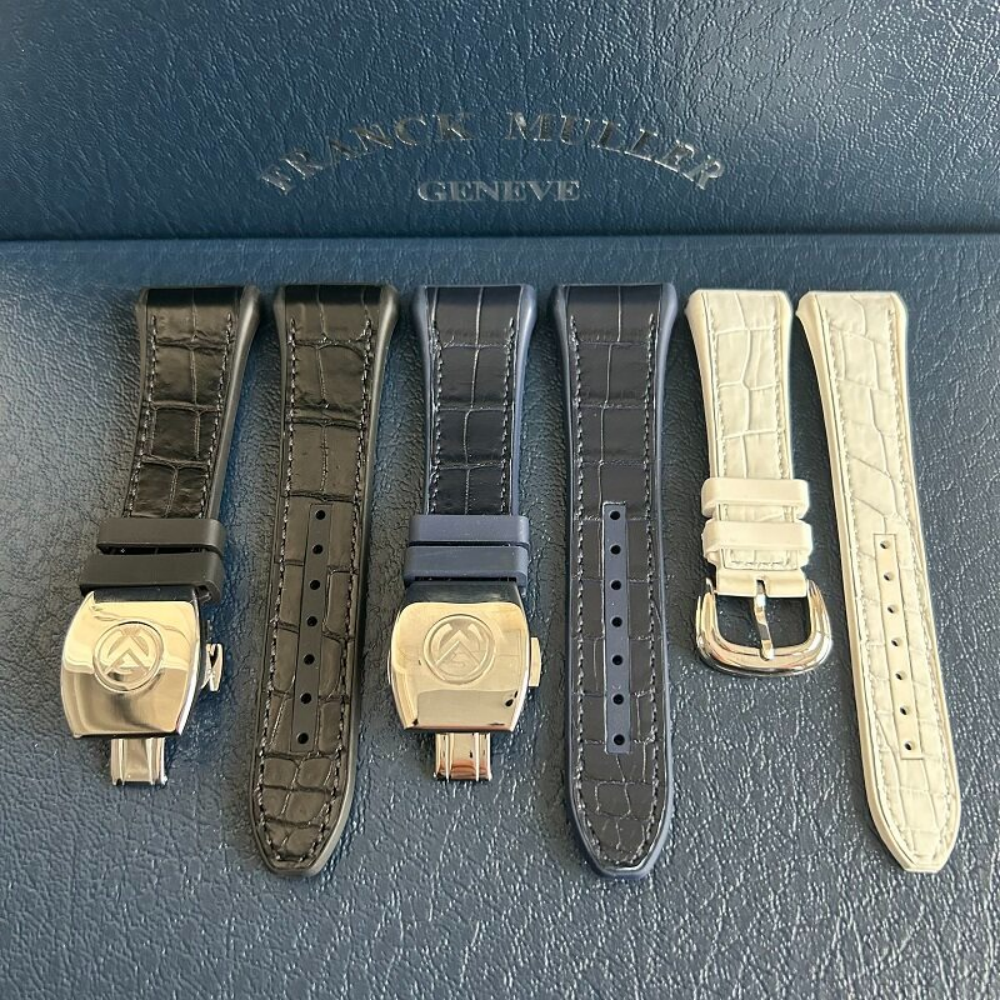 Hybrid Alligator & FKM Rubber Strap for Franck Muller Vanguard