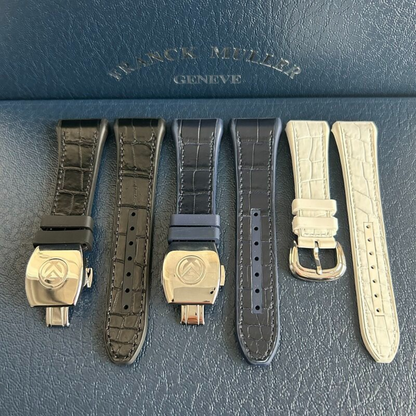 Hybrid Alligator & FKM Rubber Strap for Franck Muller Vanguard