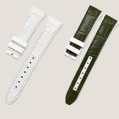 Hybrid Alligator & FKM Rubber Strap for Franck Muller Vanguard