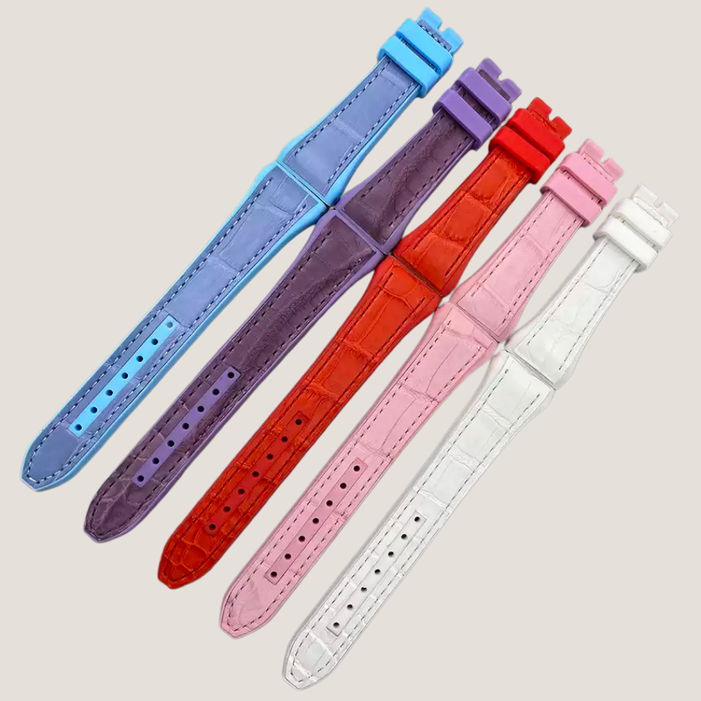 Hybrid Alligator & FKM Rubber Strap for Franck Muller Vanguard