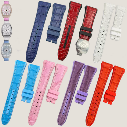 Hybrid Alligator & FKM Rubber Strap for Franck Muller Vanguard