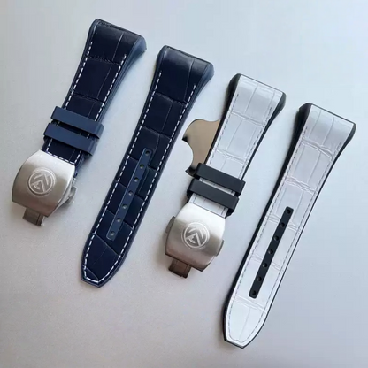 Hybrid Alligator & FKM Rubber Strap for Franck Muller Vanguard