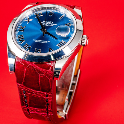 Alligator Leather Strap for Rolex Datejust