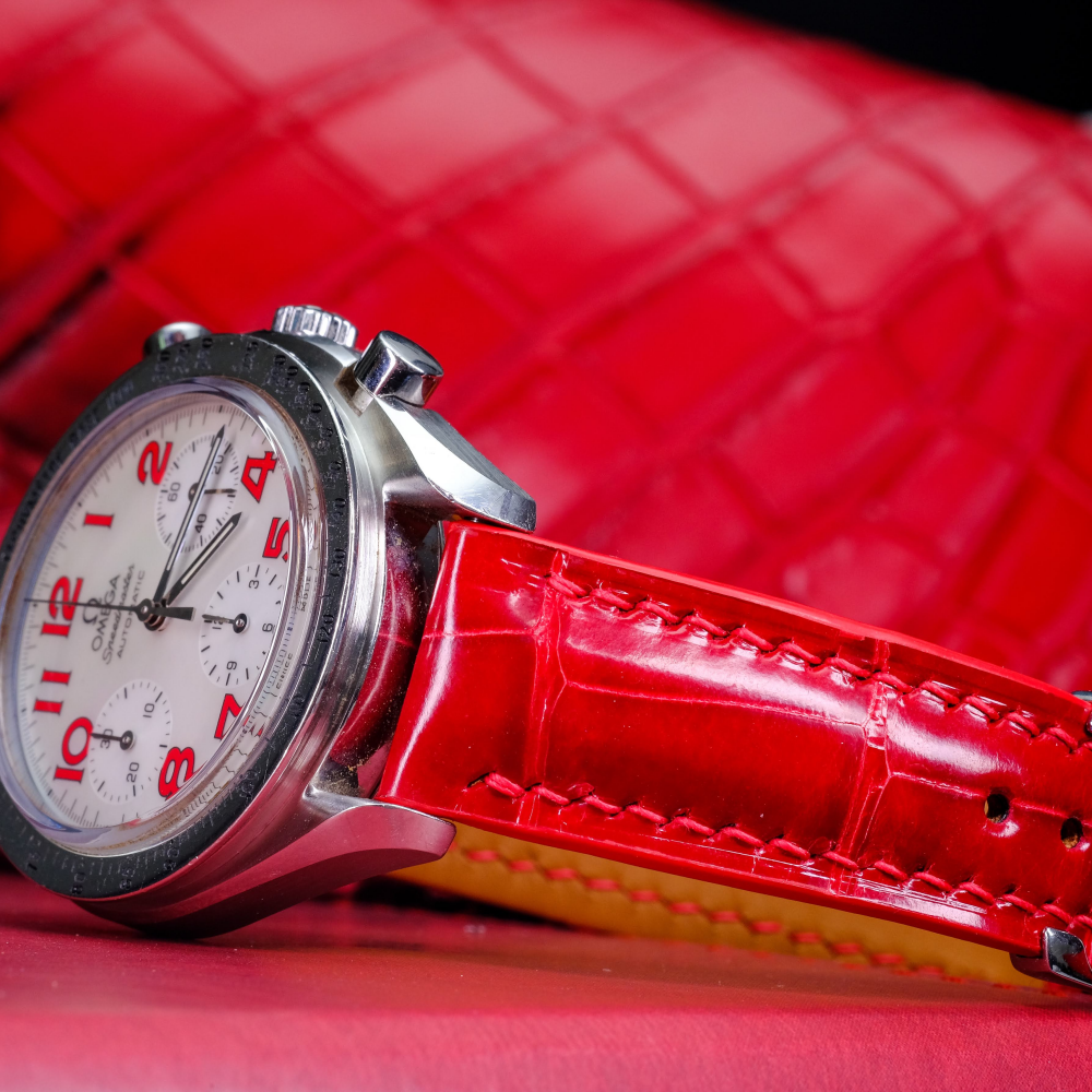 Alligator Leather Strap for Omega Speedmaster