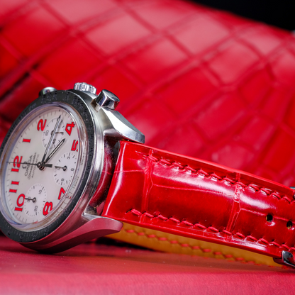 Alligator Leather Strap for Omega Speedmaster