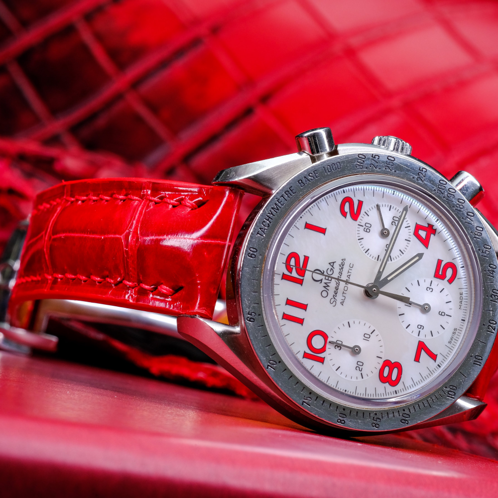 Alligator Leather Strap for Omega Speedmaster