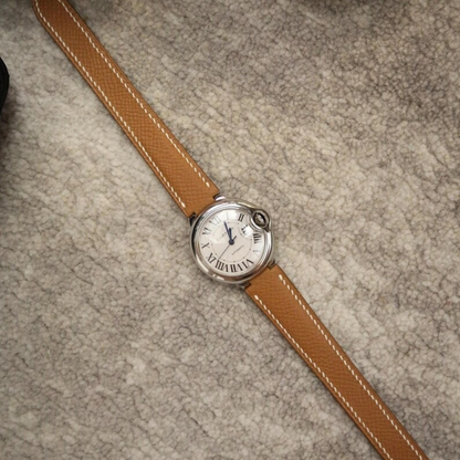Epsom Leather Strap for Cartier Ballon Bleu