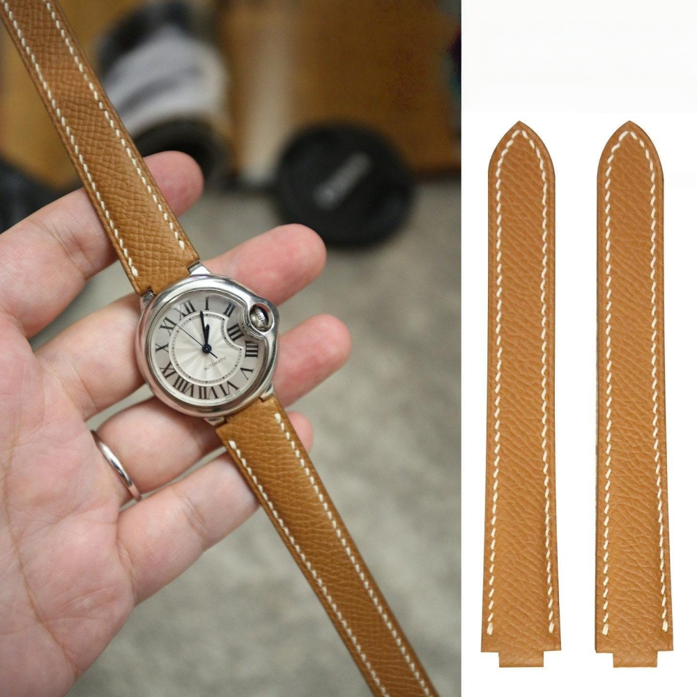 Epsom Leather Strap for Cartier Ballon Bleu