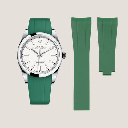 FKM Rubber Strap for Rolex Oyster Perpetual 39mm Deployant Clasp