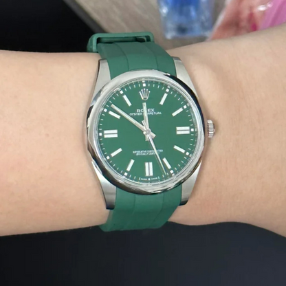 FKM Rubber Strap for Rolex Oyster Perpetual 39mm Tang Buckle