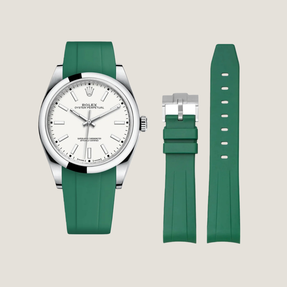 FKM Rubber Strap for Rolex Oyster Perpetual 39mm Tang Buckle