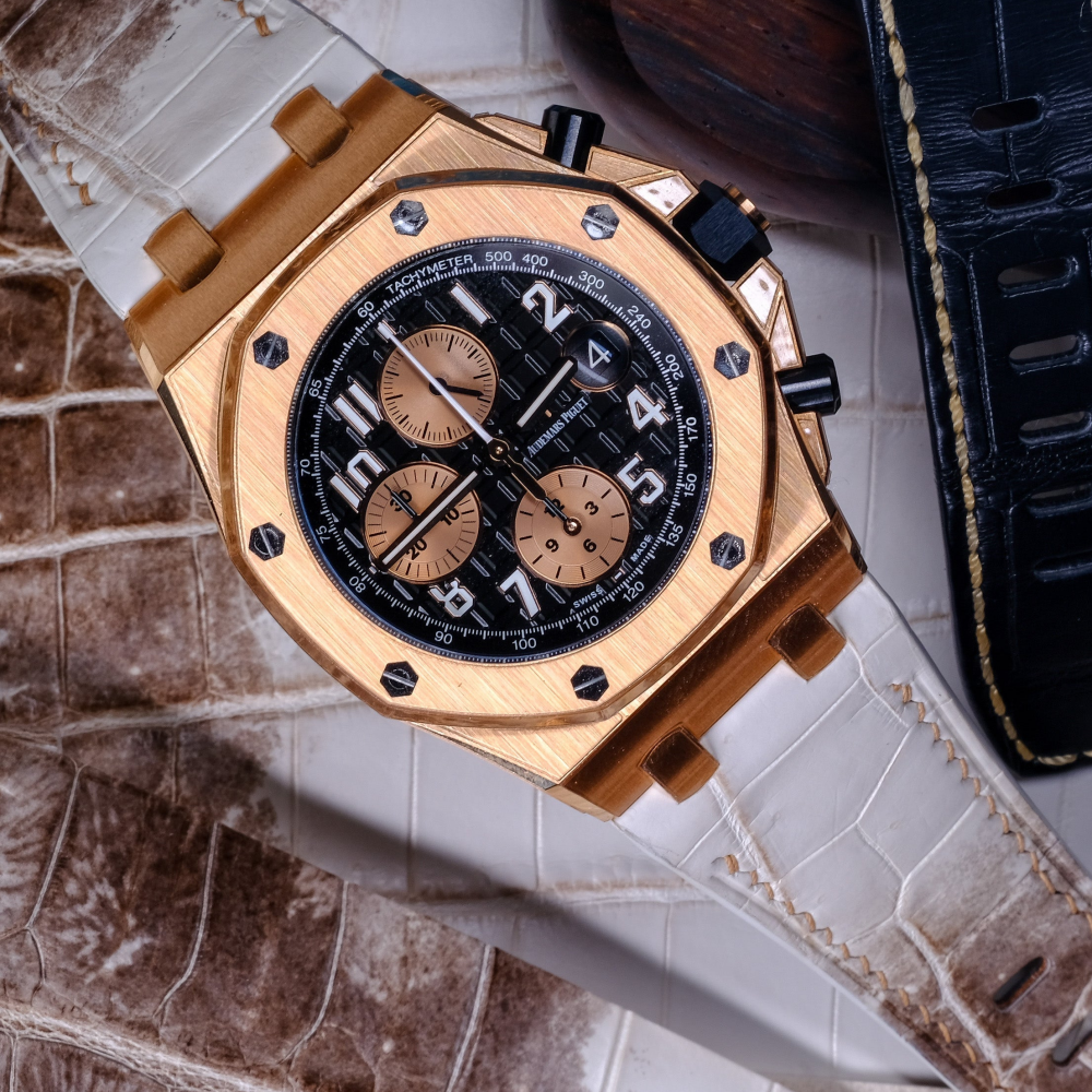 Alligator Leather Strap for AP Royal Oak Offshore 42mm