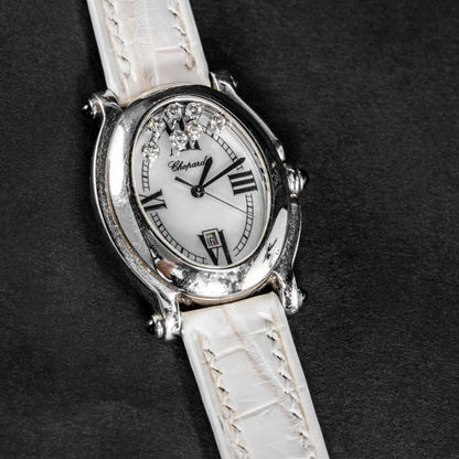 Alligator Leather Strap for Chopard Happy Sport Oval