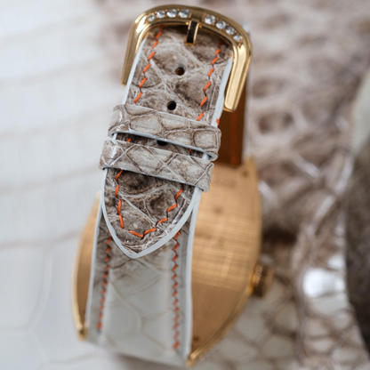 Alligator Leather Strap for Franck Muller Platinum Rotor