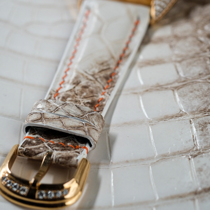 Alligator Leather Strap for Franck Muller Platinum Rotor
