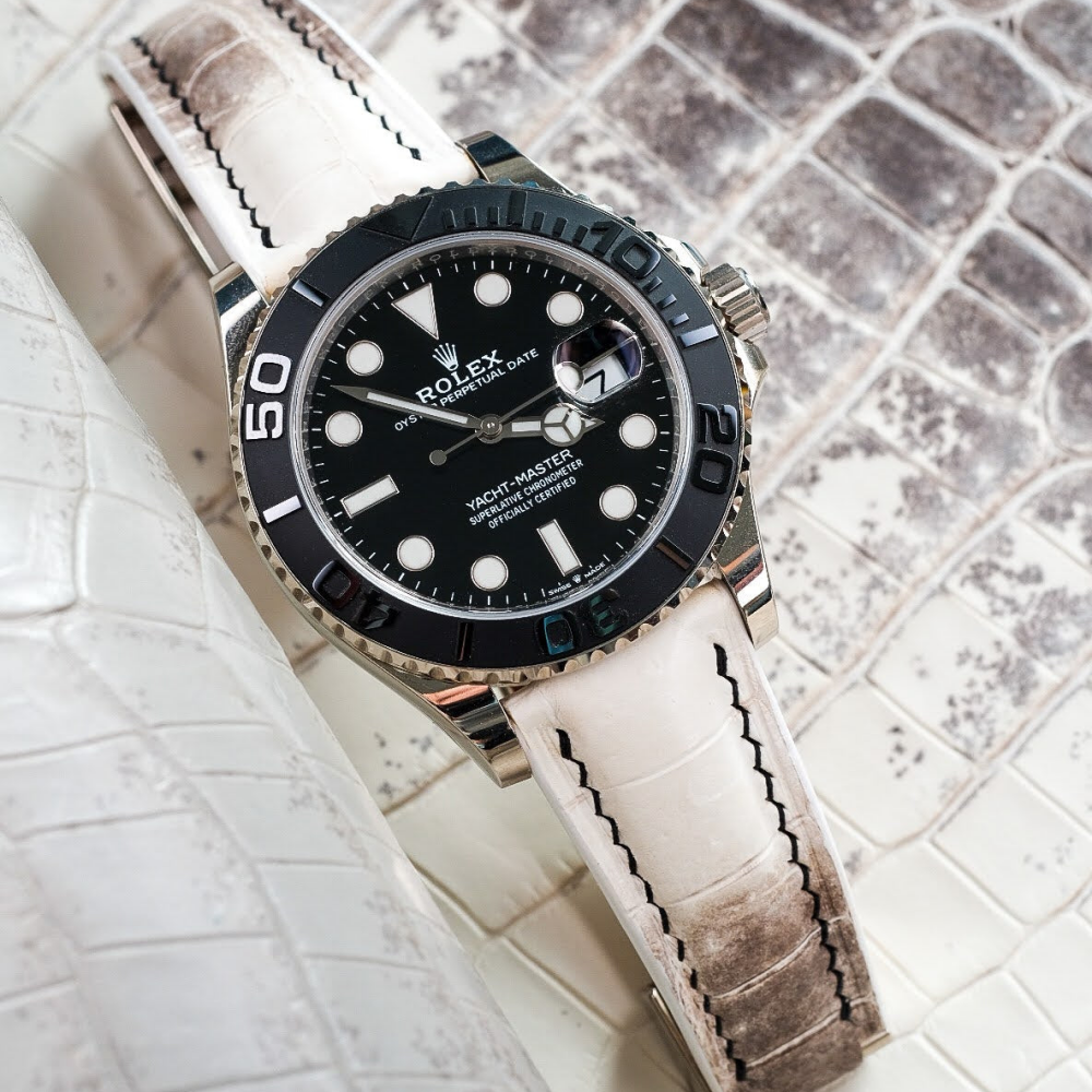 Alligator Leather Strap for Rolex Yacht-Master