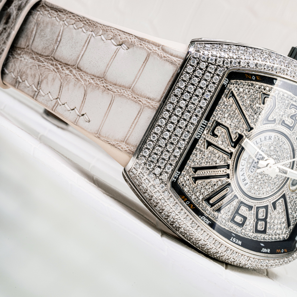 Alligator Leather Strap for Franck Muller Vanguard