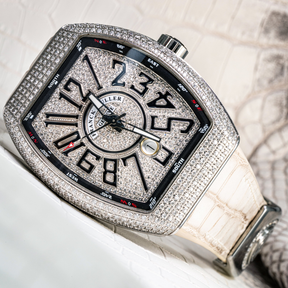 Alligator Leather Strap for Franck Muller Vanguard