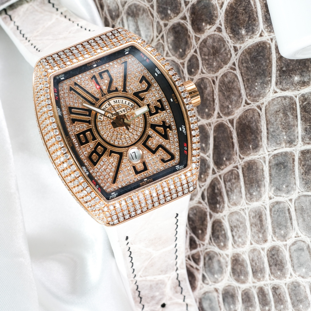 Alligator Leather Strap for Franck Muller Vanguard