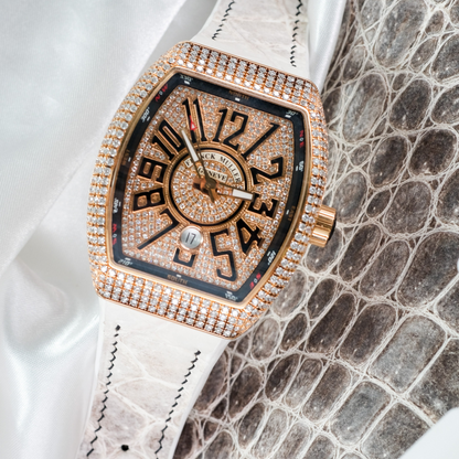 Alligator Leather Strap for Franck Muller Vanguard