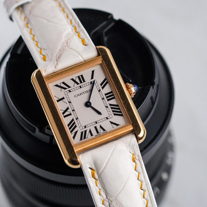 Alligator Leather Strap for Cartier Tank