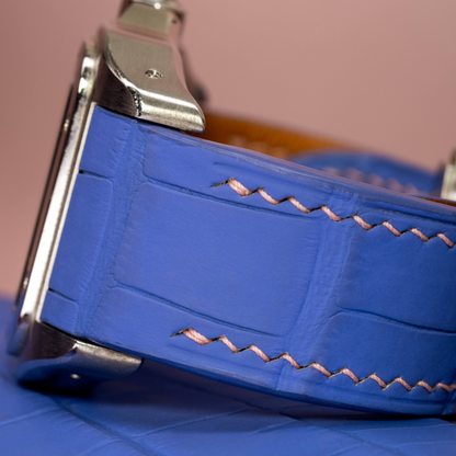 Alligator Leather Strap for Cartier Santos 100 Push Button Clasp