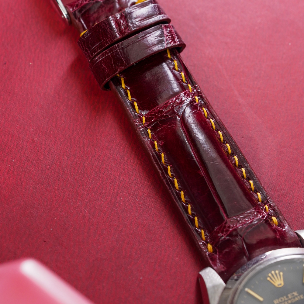 Alligator Leather Strap for Rolex Oyster Perpetual