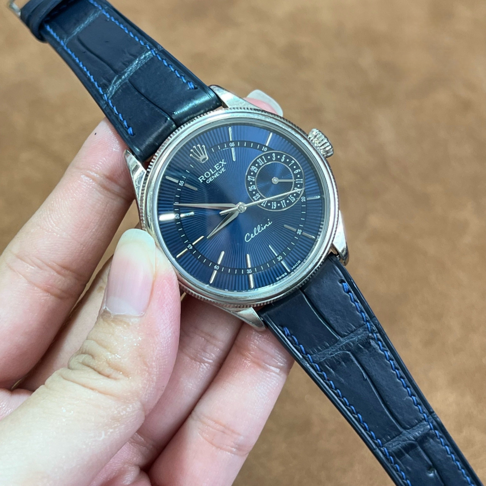 Alligator Leather Strap for Rolex Cellini