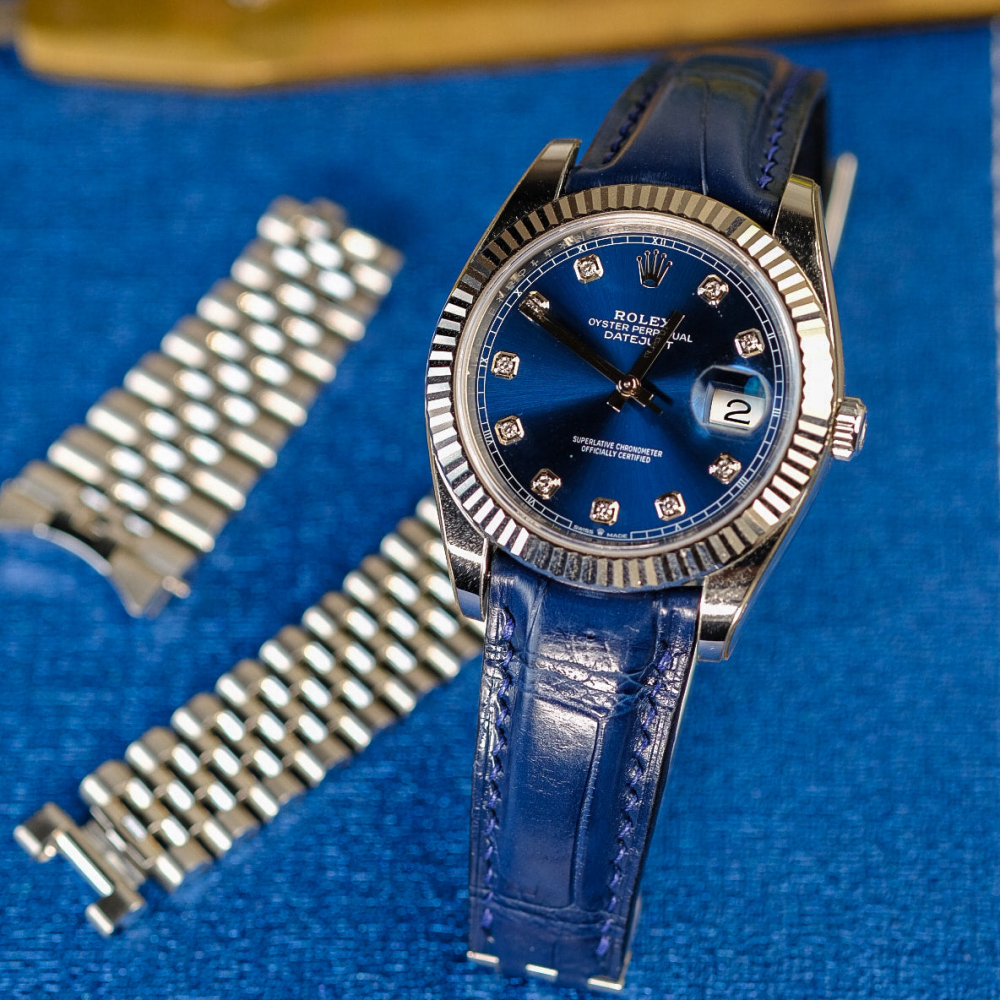 Alligator Leather Strap for Rolex Datejust