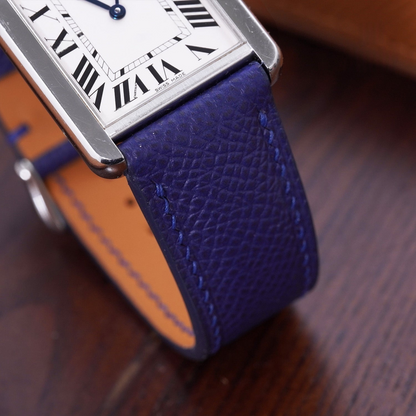 Epsom Leather Strap for Cartier Tank