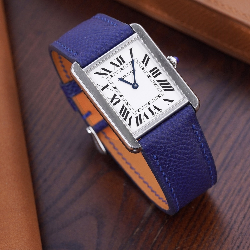 Epsom Leather Strap for Cartier Tank