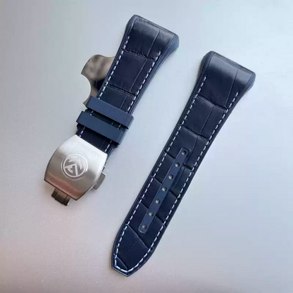 Hybrid Alligator & FKM Rubber Strap for Franck Muller Vanguard