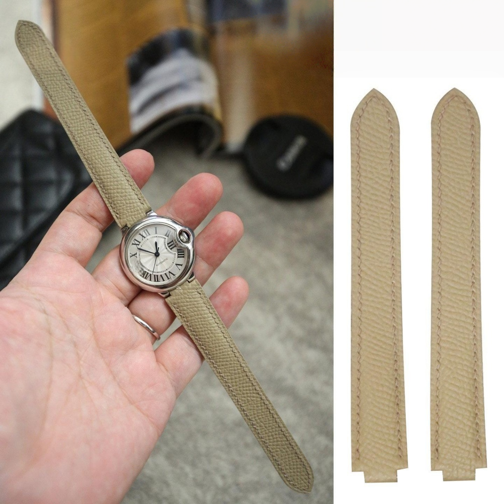 Epsom Leather Strap for Cartier Ballon Bleu