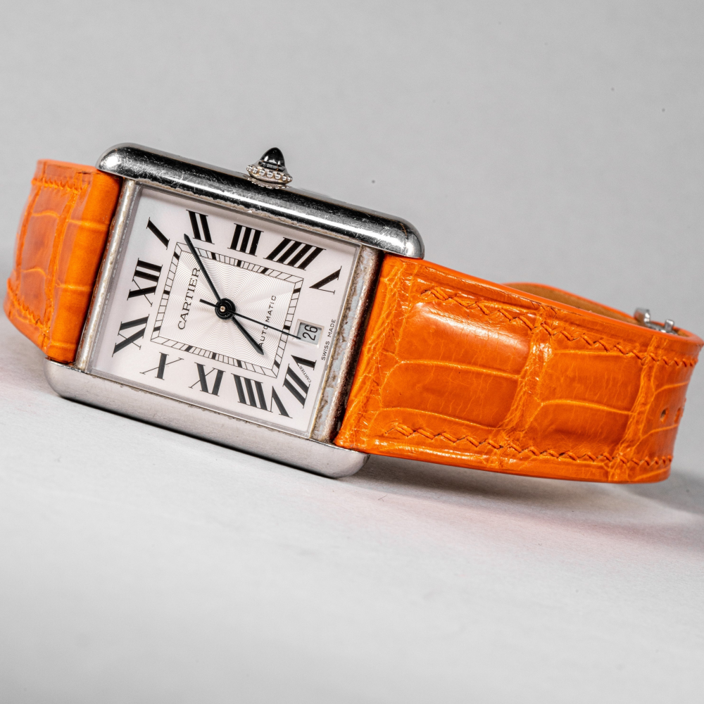 Alligator Leather Strap for Cartier Tank