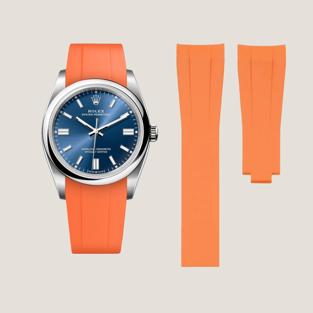 FKM Rubber Strap for Rolex Oyster Perpetual 36mm Deployant Clasp
