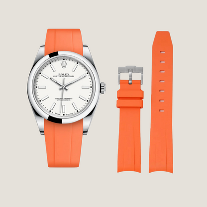 FKM Rubber Strap for Rolex Oyster Perpetual 39mm Tang Buckle