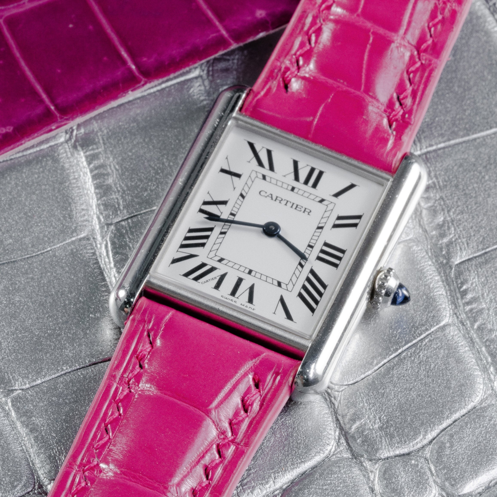Alligator Leather Strap for Cartier Tank