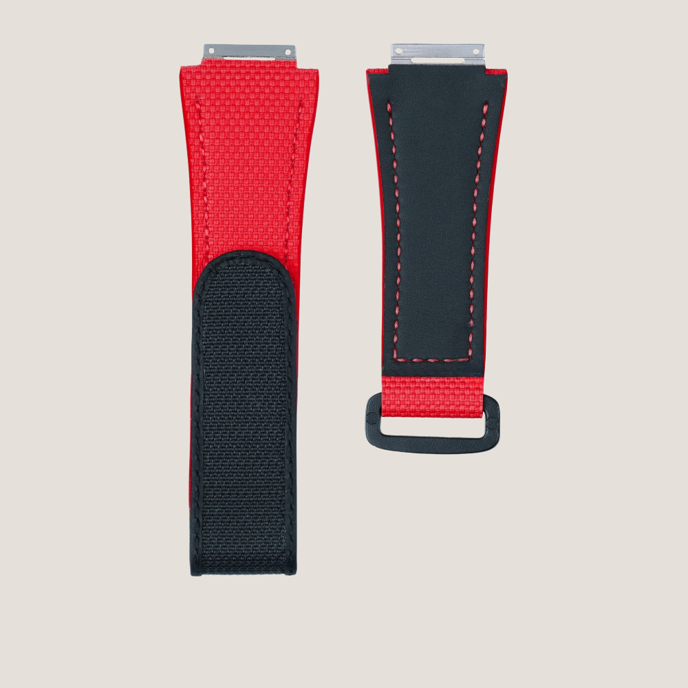 Custom Velcro Watch Strap for Richard Mille - FKM Rubber Sailcloth Pattern