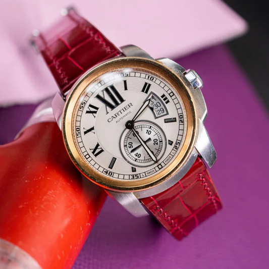 Alligator Leather Strap for Cartier Calibre