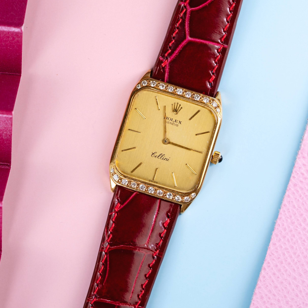 Alligator Leather Strap for Rolex Cellini