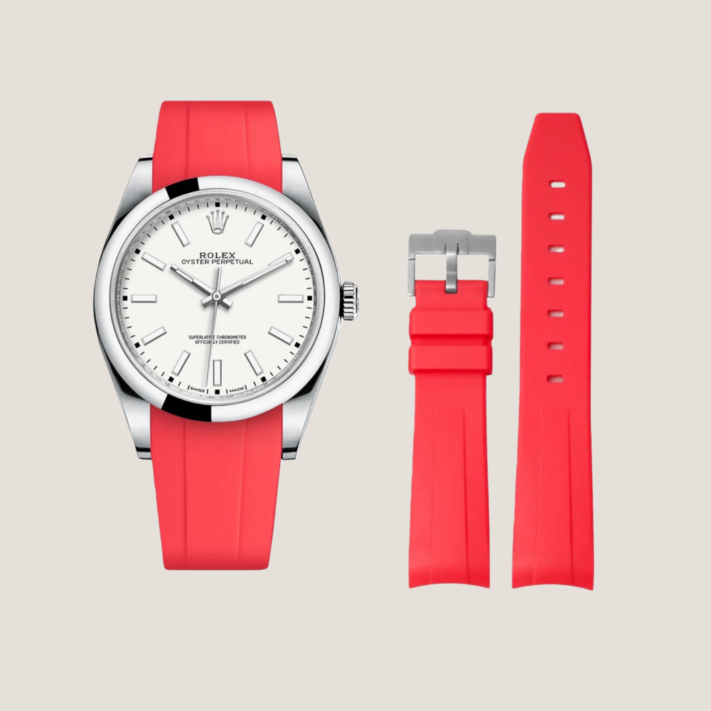 FKM Rubber Strap for Rolex Oyster Perpetual 39mm Tang Buckle
