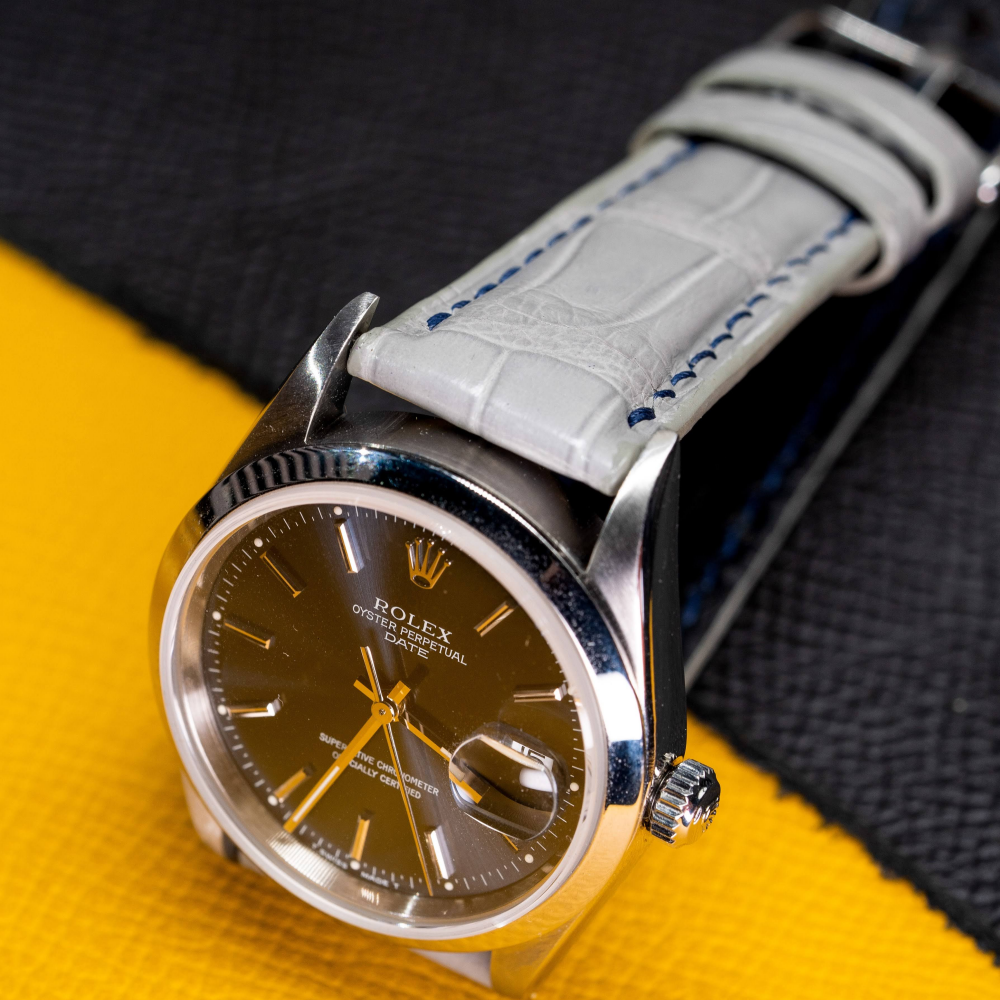 Alligator Leather Strap for Rolex Oyster Perpetual