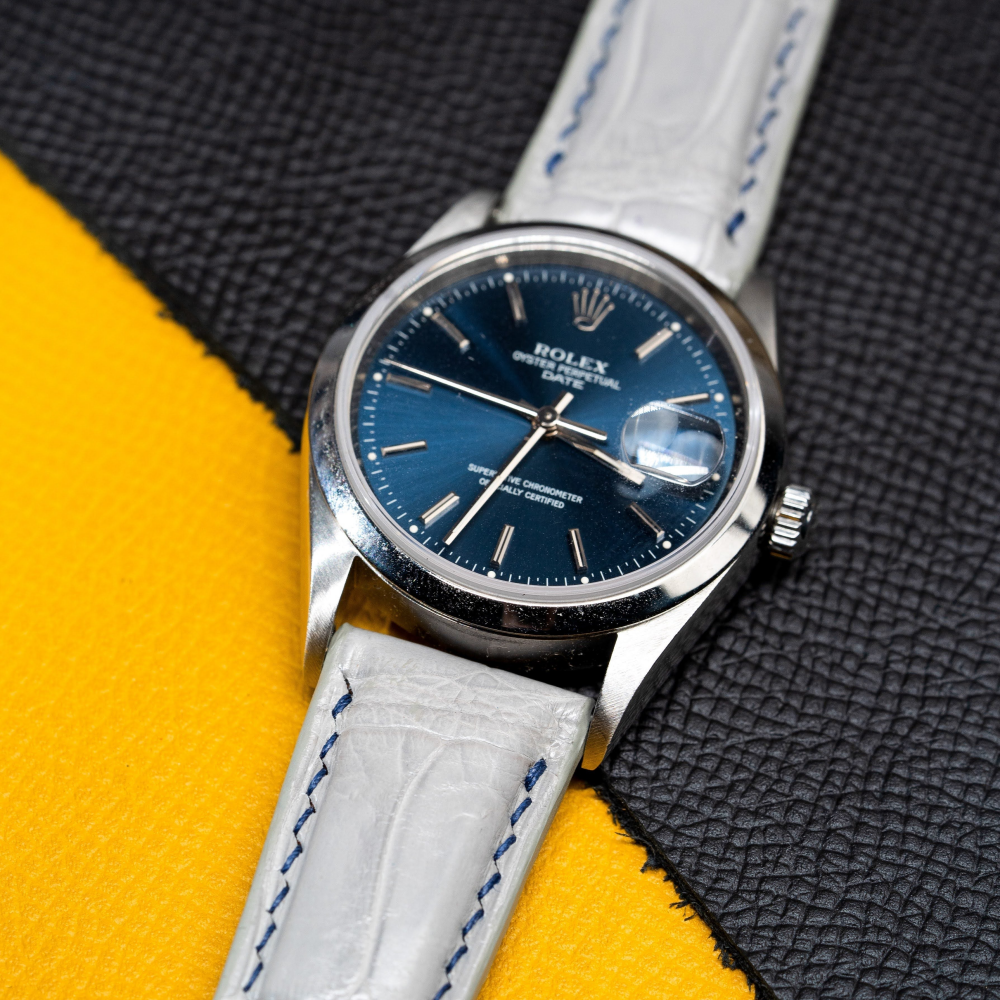 Alligator Leather Strap for Rolex Oyster Perpetual