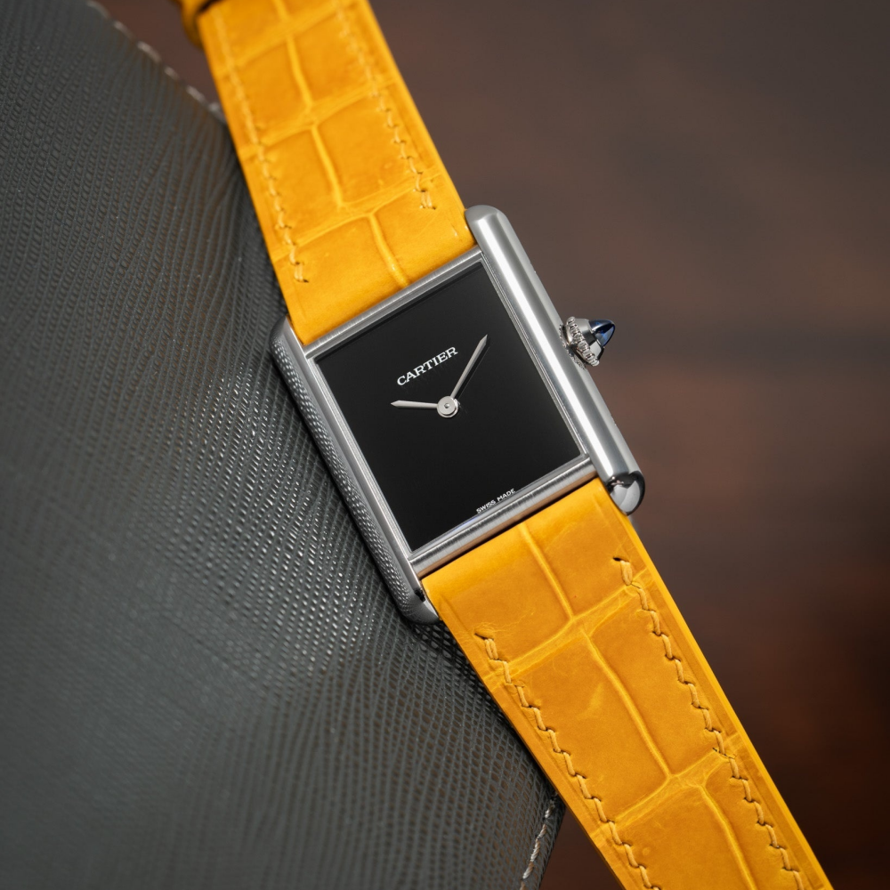 Alligator Leather Strap for Cartier Tank