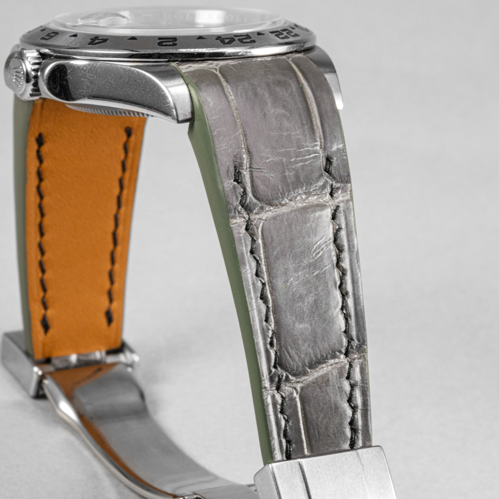 Alligator Leather Strap for Rolex Explorer II