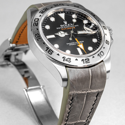 Alligator Leather Strap for Rolex Explorer II