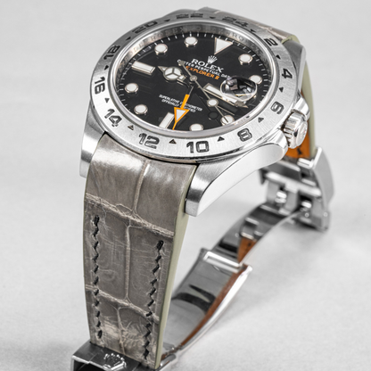 Alligator Leather Strap for Rolex Explorer II