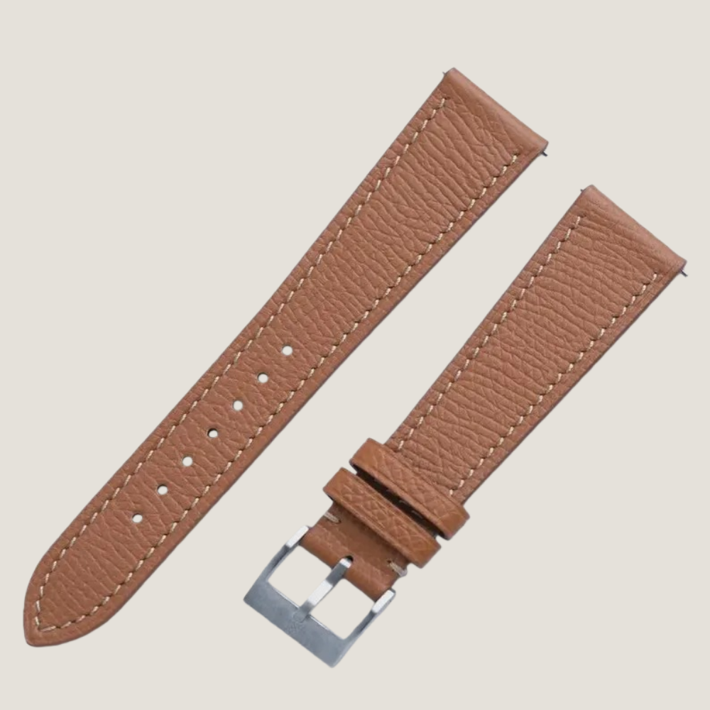 Custom Epsom Calfskin Leather Watch Strap – Handmade to Order